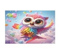 Cute Chouette Puzzle De 1000 Pièces en Bois pour EnfFourmis Adultes, Puzzles en Matériau Recyclé De Qualité Supérieure (75×50cm)