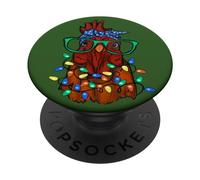 Cute Christmas Chicken Graphic for Women Crazy Chicken Lady PopSockets PopGrip Adhésif