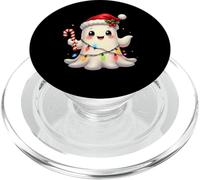 Cute Christmas Ghost Kawaii Santa Candy Cane Funny Xmas PopSockets PopGrip pour MagSafe
