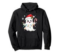 Cute Christmas Ghost Kawaii Santa Candy Cane Funny Xmas Sweat à Capuche
