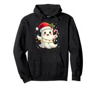 Cute Christmas Ghost Kawaii Santa Candy Cane Funny Xmas Sweat à Capuche