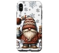Cute Christmas GNOME Cute Snowflake Patterns White Winter Coque pour iPhone XS Max