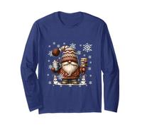 Cute Christmas GNOME Cute Snowflake Patterns White Winter Manche Longue