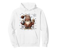 Cute Christmas GNOME Cute Snowflake Patterns White Winter Sweat à Capuche