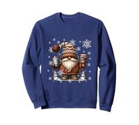 Cute Christmas GNOME Cute Snowflake Patterns White Winter Sweatshirt