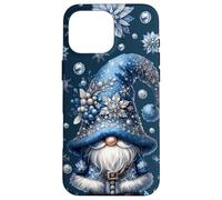 Cute Christmas GNOME in Winter Dress for Xmas Blue Snowflake Coque pour iPhone 16 Pro Max