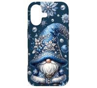 Cute Christmas GNOME in Winter Dress for Xmas Blue Snowflake Coque pour iPhone 17