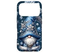 Cute Christmas GNOME in Winter Dress for Xmas Blue Snowflake Coque pour iPhone 17 Pro