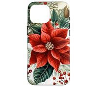 Cute Christmas Poinsettia Red Flower White Floral Winter Coque pour iPhone 16 Pro Max