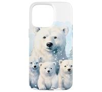Cute Christmas Polar Bear Coque pour iPhone 15 Pro Max