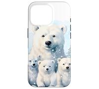 Cute Christmas Polar Bear Coque pour iPhone 16 Pro