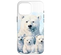 Cute Christmas Polar Bear Coque pour iPhone 16 Pro Max