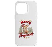 Cute Christmas Pregnancy Reindeer Merry & Pregnant Mom Dad Coque pour iPhone 14 Pro Max