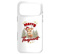 Cute Christmas Pregnancy Reindeer Merry & Pregnant Mom Dad Coque pour iPhone 17 Pro Max
