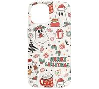 Cute Christmas Spooky Ghost Merry Christmas Retro Pastel Coque pour iPhone 15