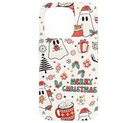 Cute Christmas Spooky Ghost Merry Christmas Retro Pastel Coque pour iPhone 15 Pro
