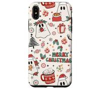 Cute Christmas Spooky Ghost Merry Christmas Retro Pastel Coque pour iPhone XS Max
