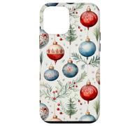 Cute Christmas Tree Balls Mistletoe Decor Floral Christmas Coque pour iPhone 12 Mini