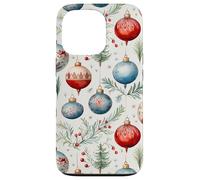 Cute Christmas Tree Balls Mistletoe Decor Floral Christmas Coque pour iPhone 13 Pro