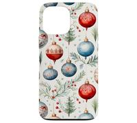 Cute Christmas Tree Balls Mistletoe Decor Floral Christmas Coque pour iPhone 13 Pro Max