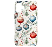 Cute Christmas Tree Balls Mistletoe Decor Floral Christmas Coque pour iPhone 16 Plus