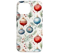 Cute Christmas Tree Balls Mistletoe Decor Floral Christmas Coque pour iPhone 16 Pro Max