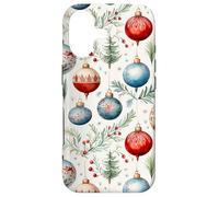 Cute Christmas Tree Balls Mistletoe Decor Floral Christmas Coque pour iPhone 17