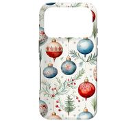 Cute Christmas Tree Balls Mistletoe Decor Floral Christmas Coque pour iPhone 17 Pro