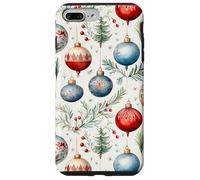 Cute Christmas Tree Balls Mistletoe Decor Floral Christmas Coque pour iPhone 7 Plus/8 Plus