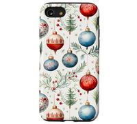 Cute Christmas Tree Balls Mistletoe Decor Floral Christmas Coque pour iPhone SE (2020) / 7/8