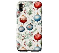 Cute Christmas Tree Balls Mistletoe Decor Floral Christmas Coque pour iPhone XS Max