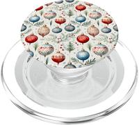 Cute Christmas Tree Balls Mistletoe Decor Floral Christmas PopSockets PopGrip pour MagSafe