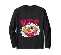 Cute Chubby Tiger Ramen Noodle Bowl Japanese Foodie Lover Manche Longue