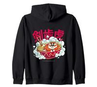 Cute Chubby Tiger Ramen Noodle Bowl Japanese Foodie Lover Sweat à Capuche