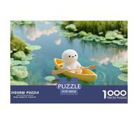 Cute Chubby White Robot 1000 Pièces Carton Premium Lot de Puzzles Cute Marshmallow Anti-Stress Défi Unique Puzzles As Birthday Gifts 38x26cm/1000pcs