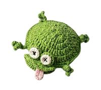 Cute Coasters for Desk - 3D Knitted Turtle Design Heat Resistant Absorbent Drink Mat Set | Funny Decorative Tabletop Mug Coaster Rug for Coffee Tea Water Cups | Office Home Party Housewarming