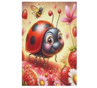 Cute Coccinelle Puzzles Adulte 1000 Pieces Cadeau Famille Puzzle Classique 3D EnfantsJouet en Bois Cadeau Unique 78×53cm