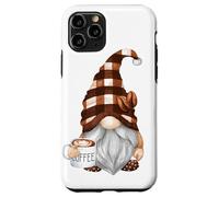 Cute Coffee GNOME in Buffalo Plaid for Café Lovers Caffeine Coque pour iPhone 11 Pro