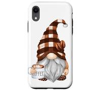 Cute Coffee GNOME in Buffalo Plaid for Café Lovers Caffeine Coque pour iPhone XR
