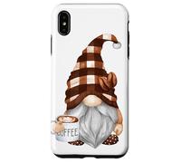 Cute Coffee GNOME in Buffalo Plaid for Café Lovers Caffeine Coque pour iPhone XS Max