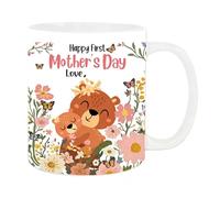 Cute Coffee Mug - 330ml Funny Ceramic Cartoon Cup | Aesthetic Animal Pattern Coffee Cup | Mothers Day Gift For Women Wife Mom | For Birthday Party Home Kitchen Bedroom Living Room Office School