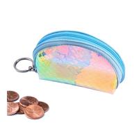Cute Coin Purse, Change Purse Coin Wallet for Women, PVC Material, Keychain Packet Credit Card Holder, Portable Storage Bag for Girls, Mini 4x3 inches, Zipper Closure, Pink, 1 Pack