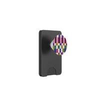 Cute Color Block Checkereboard Plaid Pattern PopSockets PopWallet pour MagSafe