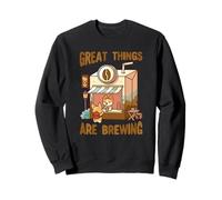 Cute Corgi Coffee Store, Great Things Brewing Sweatshirt