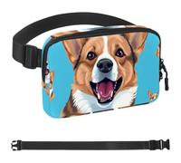 Cute Corgi Dog-1200 Sac banane unisexe style : sac banane tendance, sac à bandoulière sport fin à la mode pour jogging, randonnée, randonneur, femme, homme, Multicolore 09, 1.5x9.0x5.9in/4x23x15cm