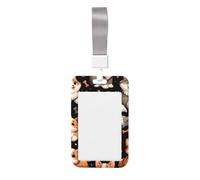 Cute-Corgi-Dogs-Cats Porte-badge vertical en ABS avec film de numérisation transparent