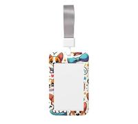 Cute-Corgi-Kawaii Porte-badge vertical ABS avec film transparent
