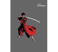 Cute Cornell Notes: Cornell Sketchbook, A4 Size (8.27 X 11.69 Inches), 110 Pages, Himura Kenshin Rurouni Kenshin Wandering Samurai Notebook Cover.