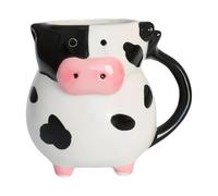 Cute Cow Coffee Mug - 3D Non Slip Large Capacity Beverage Cup, Fun Drinking Glass | For Tea Chocolate Home Travel Outdoor Office Birthday Gift Use, Cow Mug, Novelty Coffee Cup, Beverage Glass