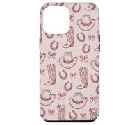 Cute Cowgirl Western Boots Hats Country Burgundy and Pink Coque pour iPhone 12 Pro Max